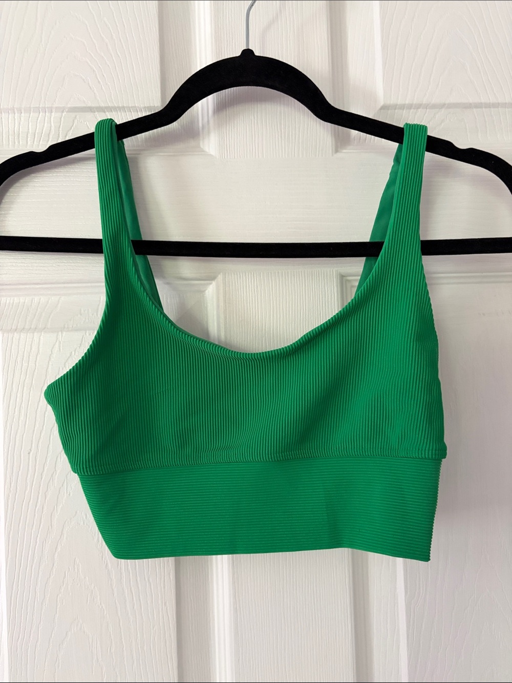 Beach Riot Emerald Ribbed Sports Bralette
